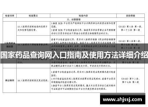 国家药品查询网入口指南及使用方法详细介绍